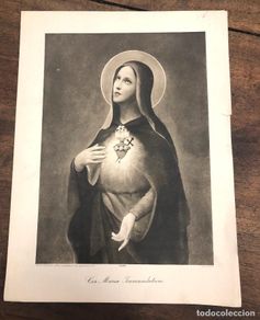 Arte: LITOGRAFIA RELIGIOSA MARIA INMACULADA. MAISON BOUASSE-LEBEL. S. XIX